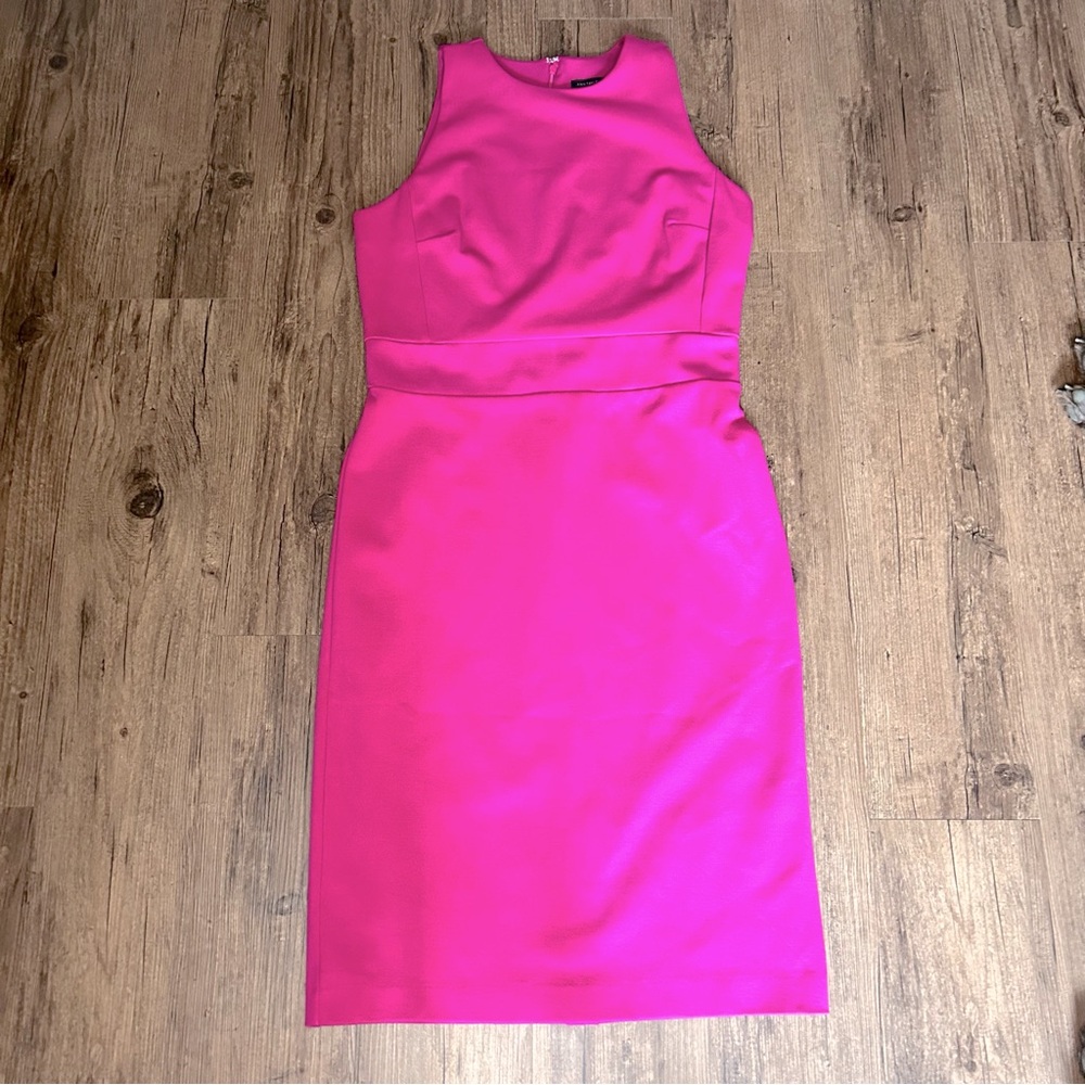 Ann Taylor Fuchsia Sleeveless Sheath Dress